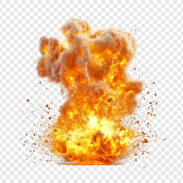 Explosión ardiente Una poderosa explosión de llamas naranjas y amarillas