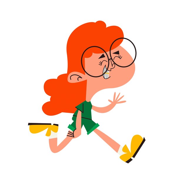 Expresión de personajes de dibujos animados dibujados a mano