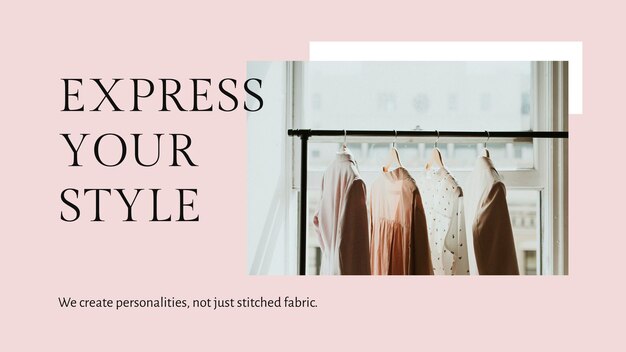 Express uw stijl psd-presentatiesjabloon voor mode