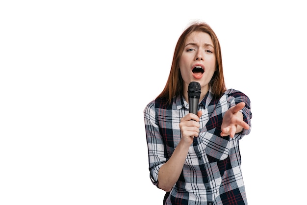 Expressieve vrouw gebaren