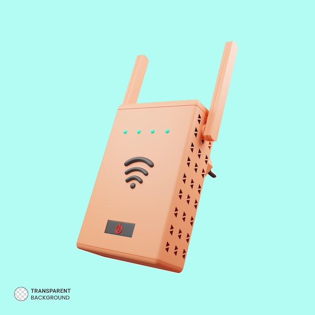 PSD gratuito extensor wifi 3d icono aislado