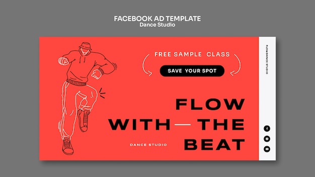 Facebook-advertentieontwerp van dansstudio