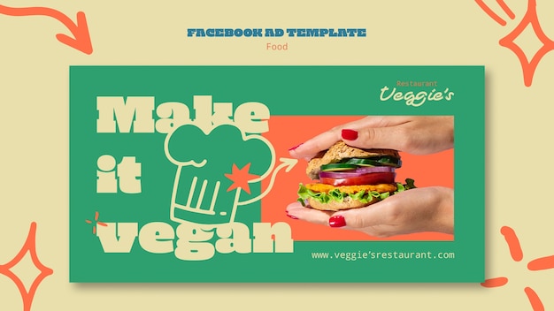 Gratis PSD facebook-advertentiesjabloon voor plat ontwerp