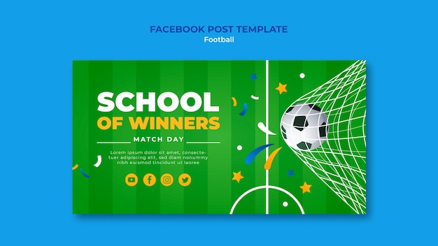 Gratis PSD facebook-bericht over voetbalwedstrijden