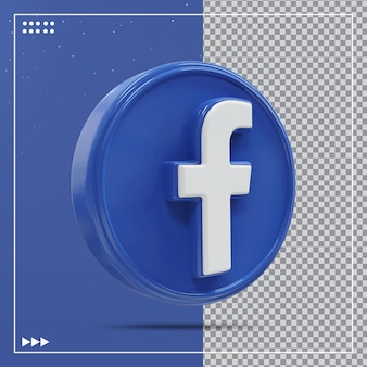 Facebook-pictogram sociale media 3d concept