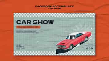 Gratis PSD facebook-sjabloon voor auto's