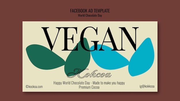 Facebook-sjabloon voor de viering van de wereldchocoladedag