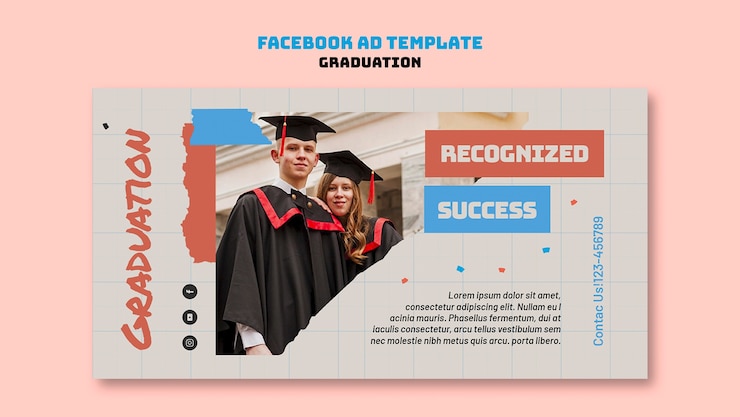 Gratis PSD facebook-sjabloon voor diploma-uitreiking