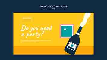 Gratis PSD facebook-sjabloon voor feestentertainment