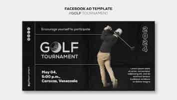 Gratis PSD facebook sjabloon voor golftoernooien