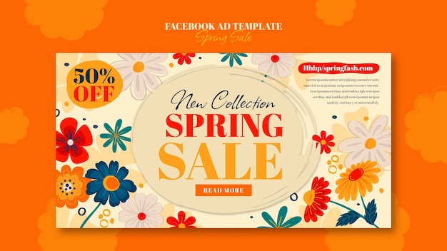 Facebook-sjabloon voor het lenteseizoen