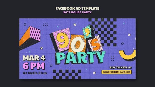 Gratis PSD facebook-sjabloon voor huisfeesten