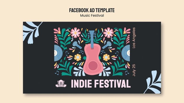 Facebook-sjabloon voor indie-muziekevenementen