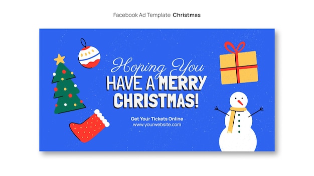 Facebook-sjabloon voor kerstviering