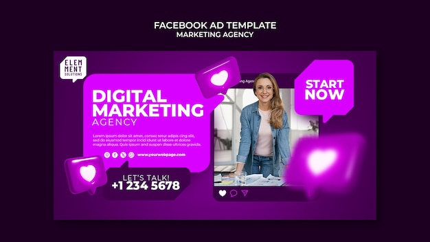 Facebook-sjabloon voor marketingstrategie