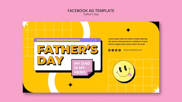 Facebook-sjabloon voor vaderdagviering