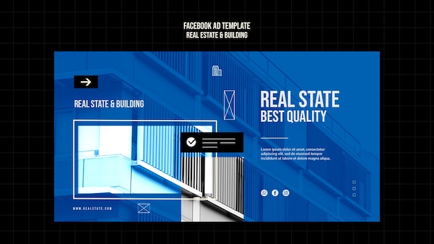 Gratis PSD facebook-sjabloon voor vastgoedprojecten