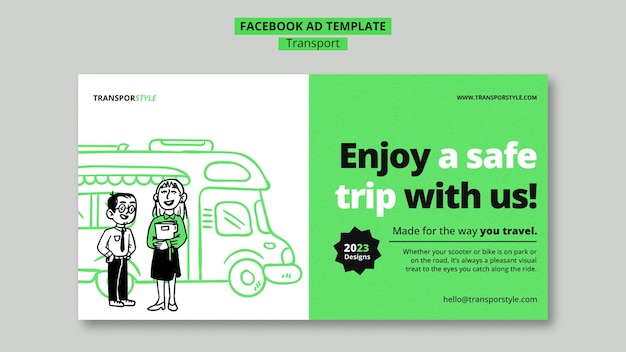 Facebook-sjabloon voor veilig transport