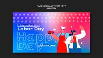 Gratis PSD facebook-sjabloon voor viering van de dag van de arbeid