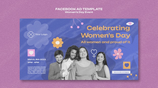 Gratis PSD facebook-sjabloon voor vrouwendagviering
