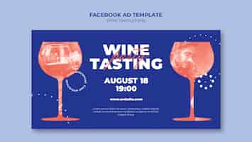 Gratis PSD facebook-sjabloon voor wijnproeverij