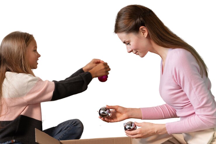 PSD gratuito famiglia felice che trascorre il natale insieme