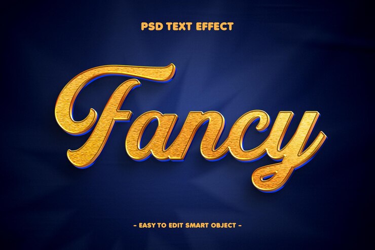 PSD Gratis fancy golden style editable text effect
