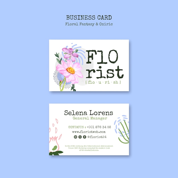 Fantasía floral y plantilla onírica