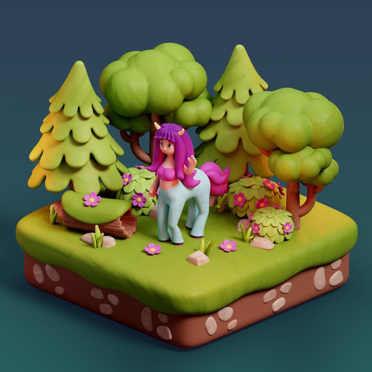 PSD Gratis fantasy illustration scene