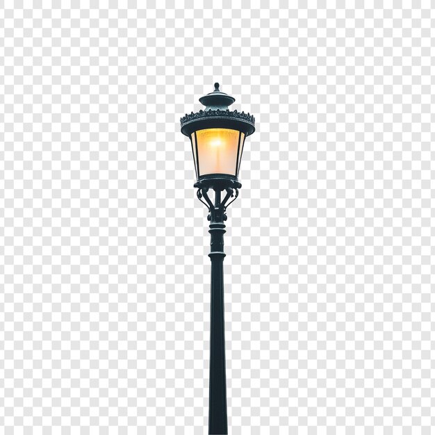 Farol de calle iluminado clásico