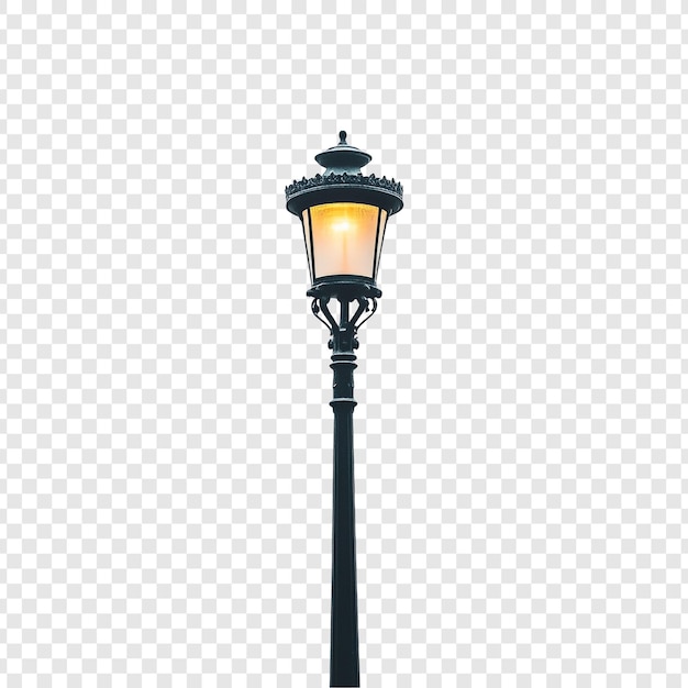 Farol de calle iluminado clásico