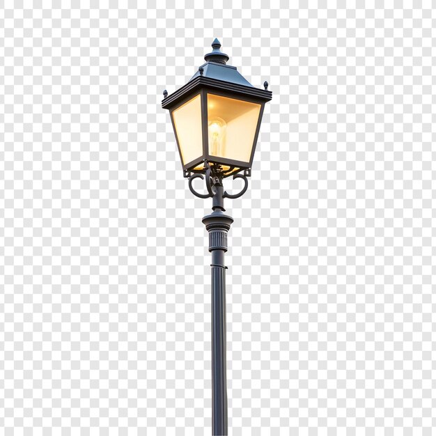 Farol de calle iluminado clásico