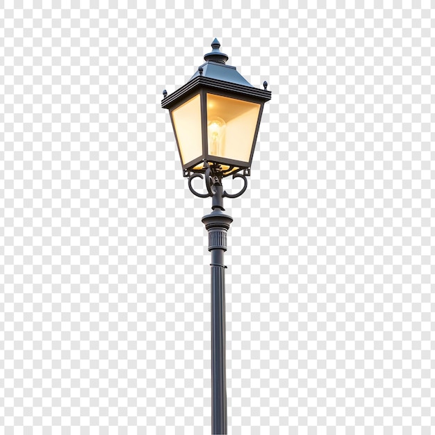 Farol de calle iluminado clásico