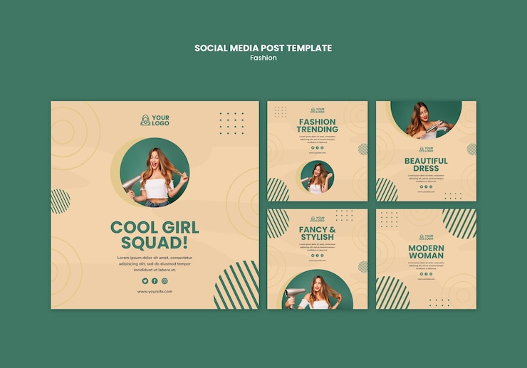 PSD Gratis fashion concept social media post template