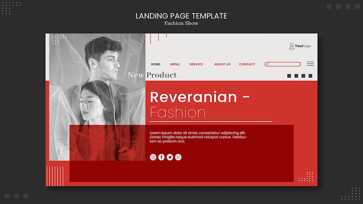 PSD Gratis fashion show landing page