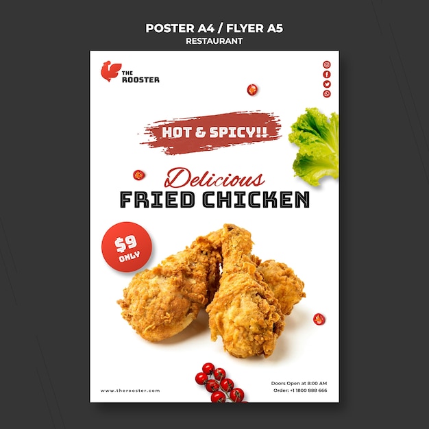 Fastfood poster met foto