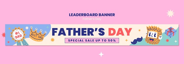 PSD gratuito father's day template design