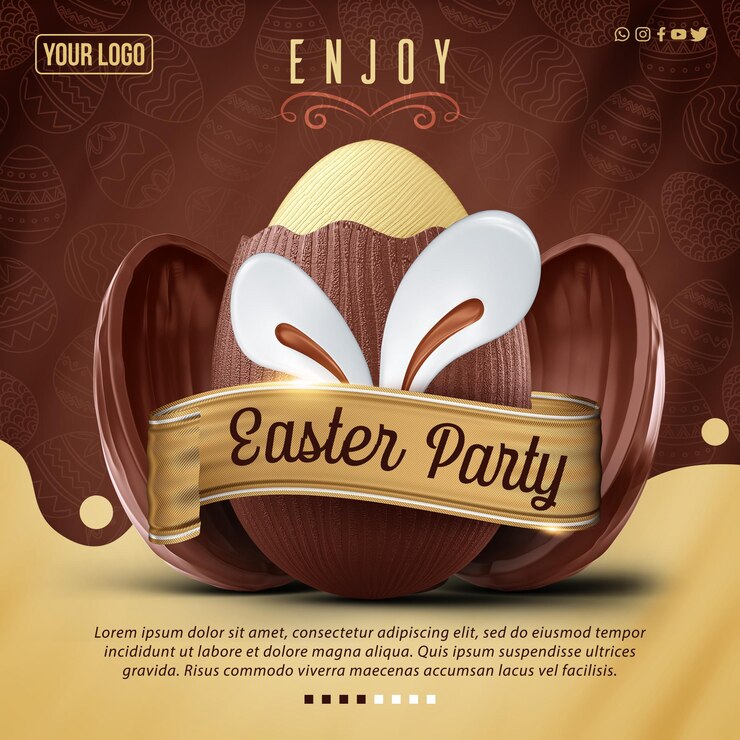 PSD gratuito feed dei social media di instagram goditi la festa di pasqua