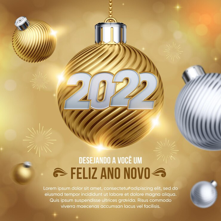 PSD gratuito feed dei social media felice anno nuovo per festeggiare