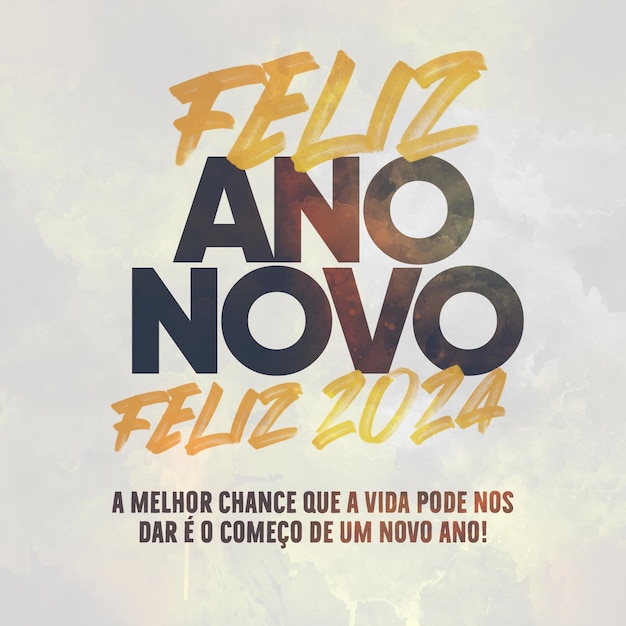 PSD gratuito feed de redes sociales feliz feliz año nuevo 2014