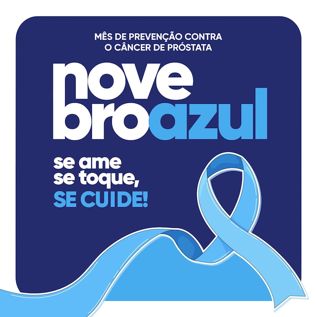 PSD gratuito feed de redes sociales noviembre mes azul de la prevención