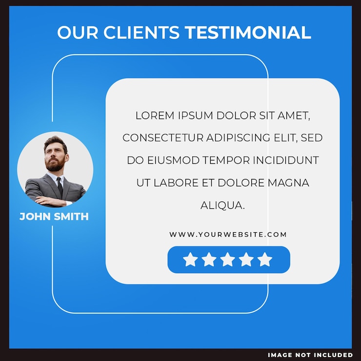 PSD gratuito feedback dei clienti o testimonial web banner per il post sui social media
