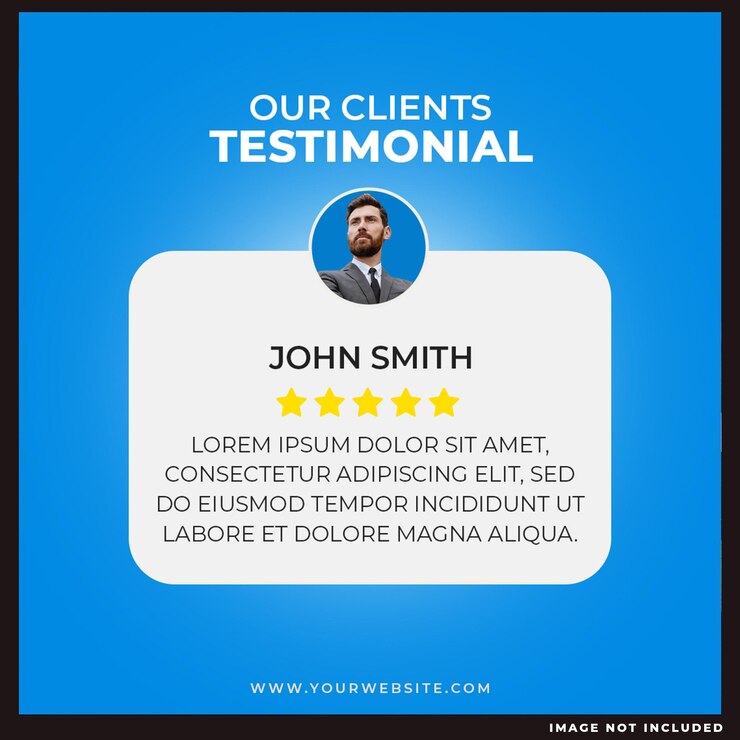 PSD gratuito feedback dei clienti o testimonial web banner per il post sui social media