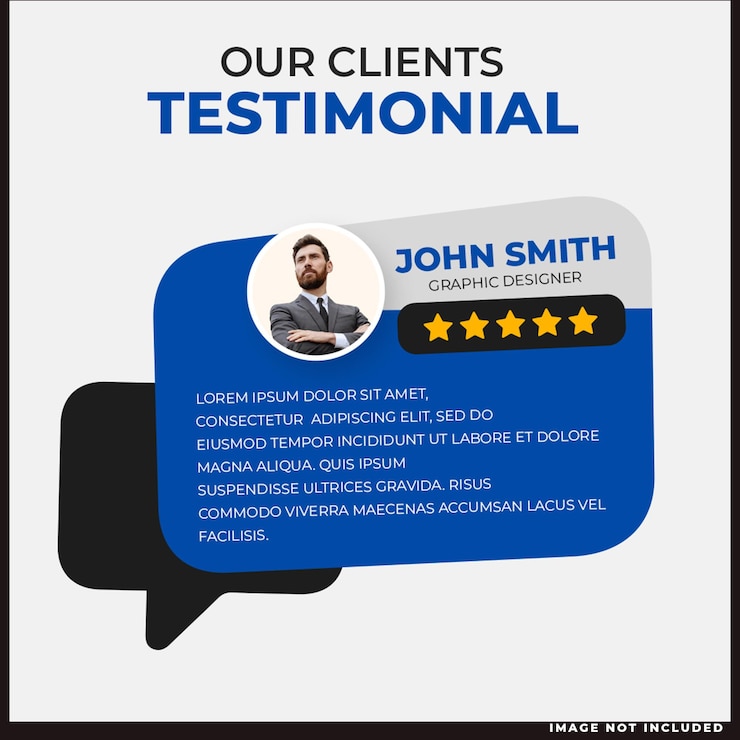 PSD gratuito feedback dei clienti o testimonial web banner per il post sui social media