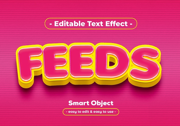 Gratis PSD feeds-tekst-stijl-effect