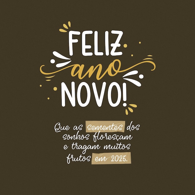 Feliz año nuevo tarjeta postal para insertar su mensaje