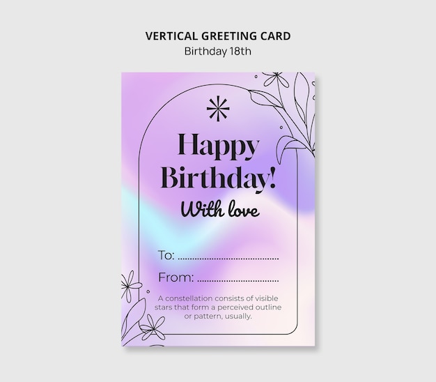Feliz cumpleaños 18 tarjeta de felicitación con amor