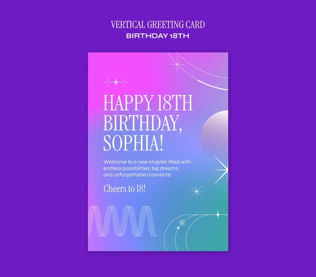 Feliz cumpleaños a Sophia tarjeta de felicitación