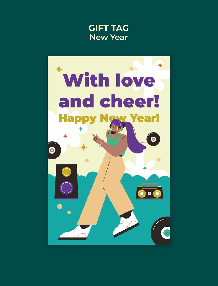 PSD gratuito feliz plantilla de celebración del año nuevo