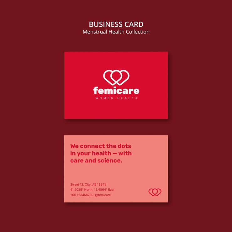 PSD gratuito femicare business card design